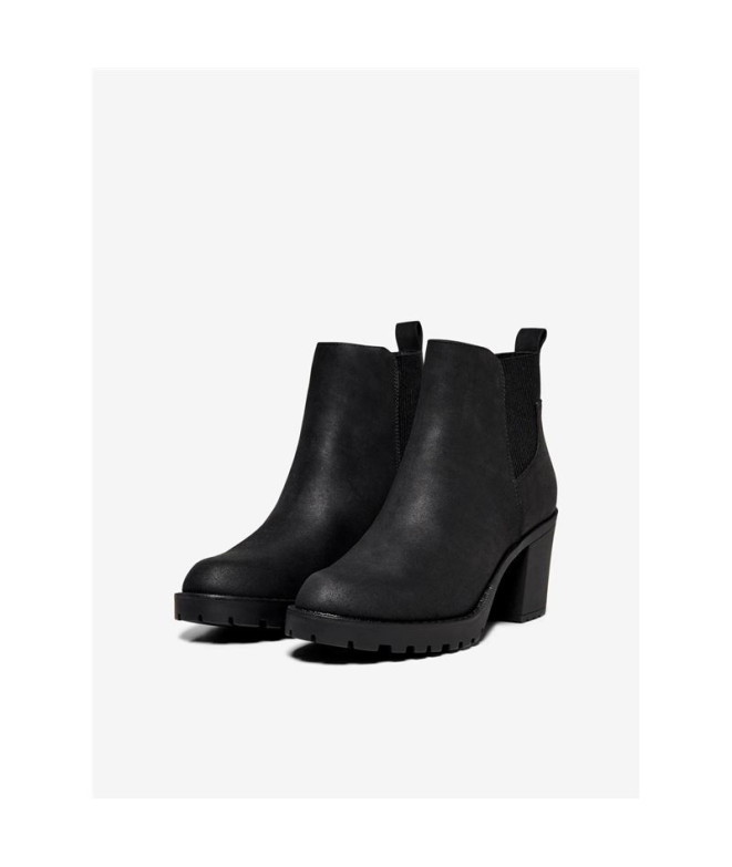 Only barbara Heeled Black Ankle Boots Femme