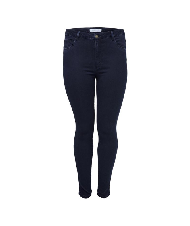 Jeans Only Caraugusta Skinny Denim azul escuro Mulher