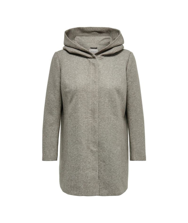 Abrigo Only Carsedona Light Coat Light Grey Melange Mujer