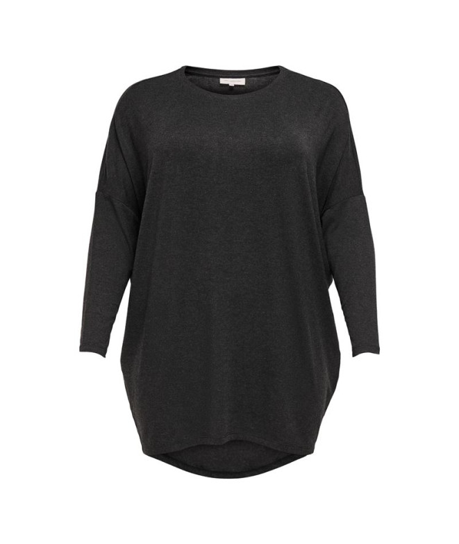 Camiseta Only Carcarma Longo Preto Mulher