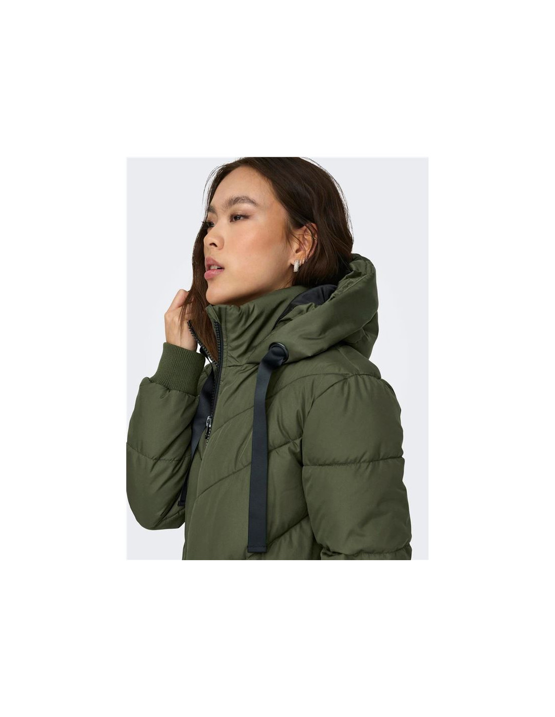 JACQUELINE de YONG JDYNEWFINNO Gewatteerde jas voor dames, Moonbeam/Detail: lichtgouden rits, M JACQUELINE de YONG JDYNEWFINNO Gewatteerde jas voor dames, Moonbeam/Detail: lichtgouden rits, M