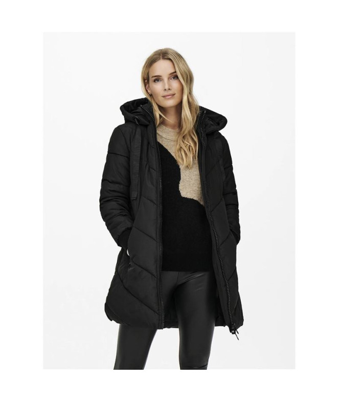 Casaco longa Only Jdyskylar Padded Black Mulher