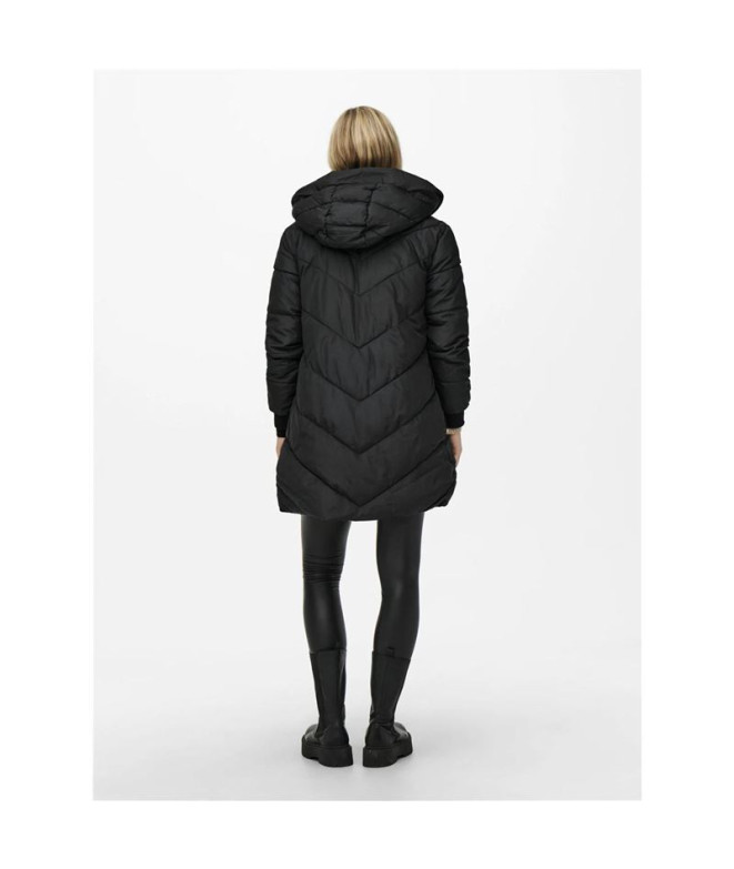 Veste longue Only Jdyskylar Padded Black Femme