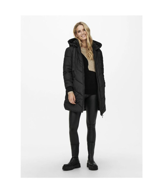 Veste longue Only Jdyskylar Padded Black Femme