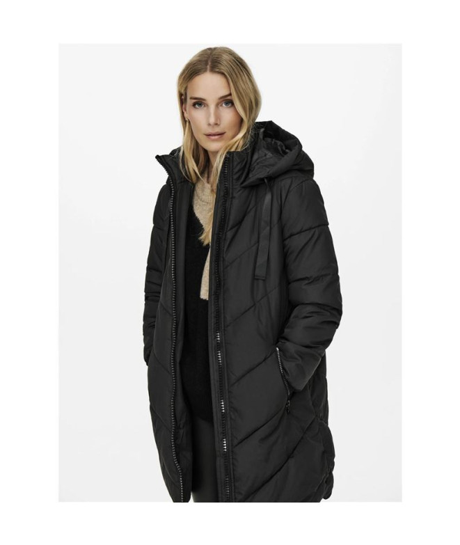Veste longue Only Jdyskylar Padded Black Femme