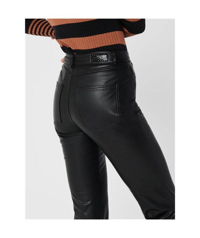 Pantalón Only emily St Ank Faux Leather Black...
