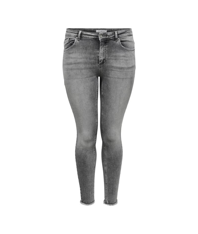 Jeans Only Carwilly Reg Ankle Denim cinzento Mulher