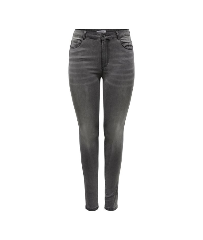 Jeans Only Caraugusta Bj312 Dark Grey Denim Mulher