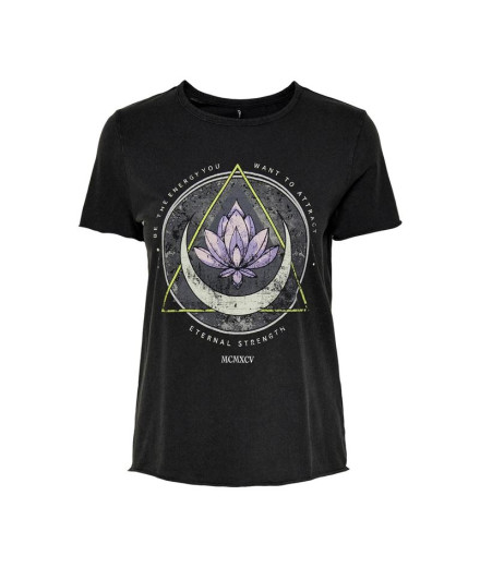 Camiseta Only lucy Reg S/S Preto Mulher Camiseta Only lucy Reg S/S Preto Mulher