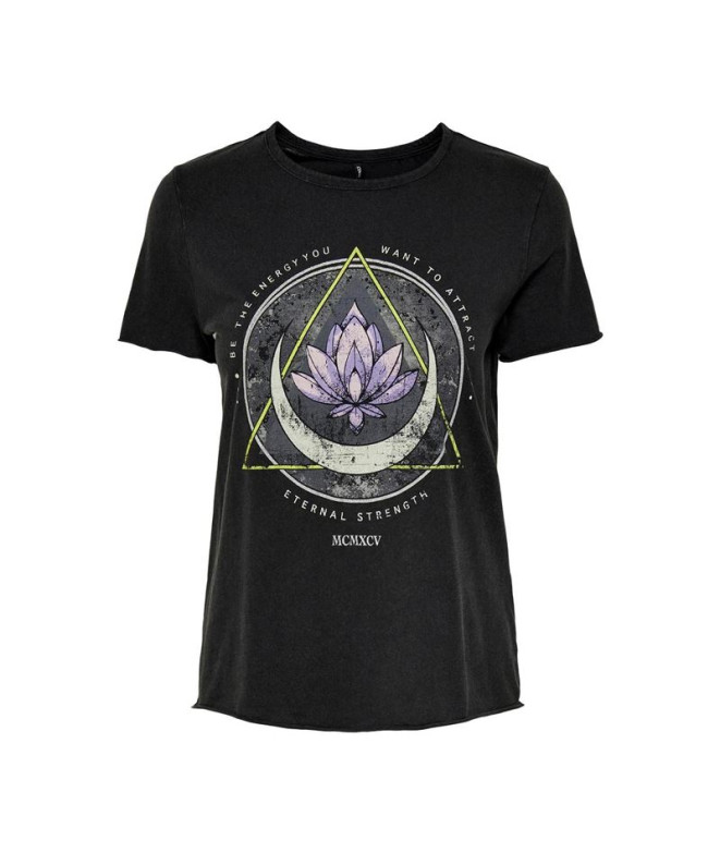 Camiseta Only lucy Reg S/S Black Mujer