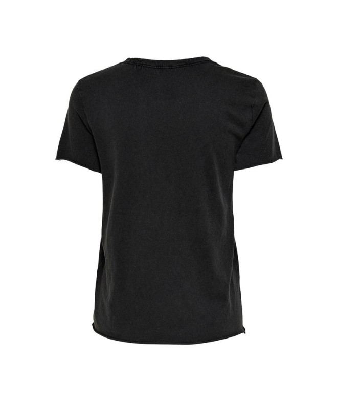 Camiseta Only lucy Reg S/S Preto Mulher