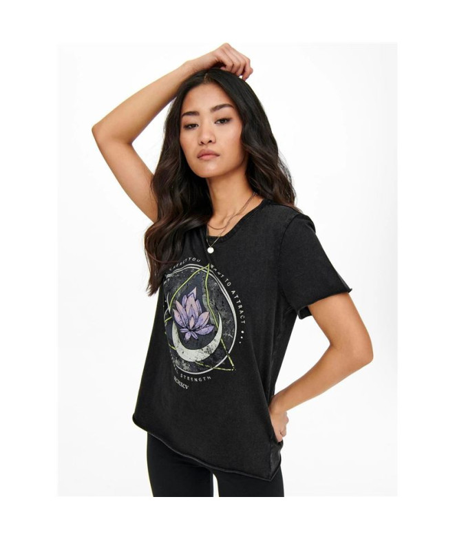 Camiseta Only lucy Reg S/S Black Mujer