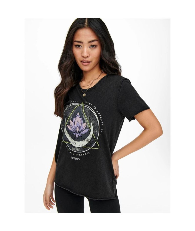 Camiseta Only lucy Reg S/S Black Mujer
