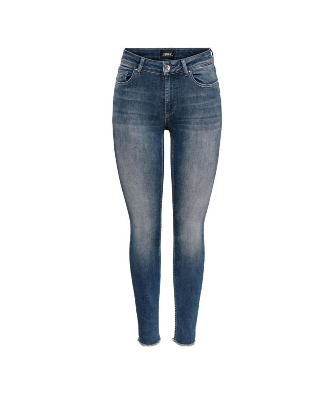 Calça Only blush MidAnkRea422 Especial Azul Cinzento Denim Mulher