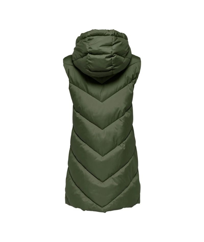 Chaleco Only Acolchado Padded Forest Night Mujer