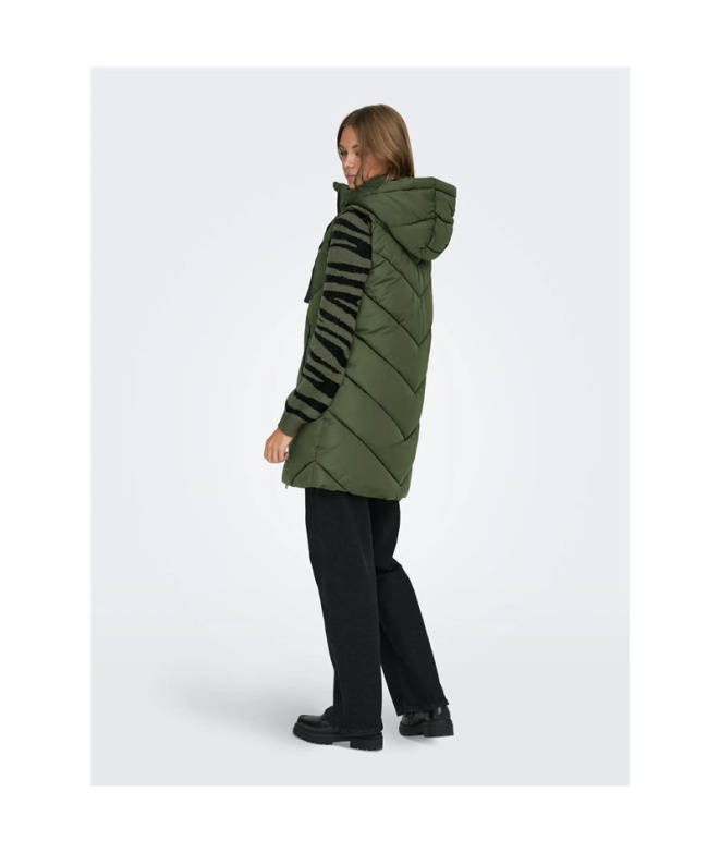 Chaleco Only Acolchado Padded Forest Night Mujer