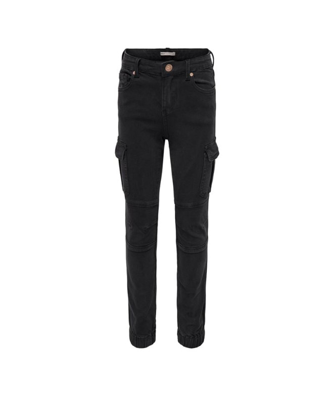 Calça Only Kogmissouri Reg Cargo Preto Mulher