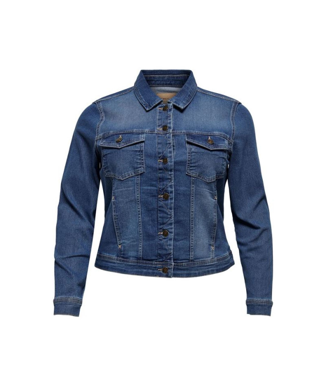 Chaqueta Vaquera Only Curvy Mbd Medium Blue Denim Mujer