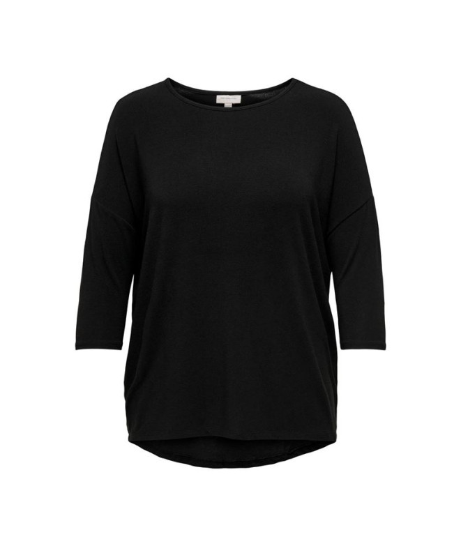 Camiseta Only Carlamour 3/4 Preto Mulher