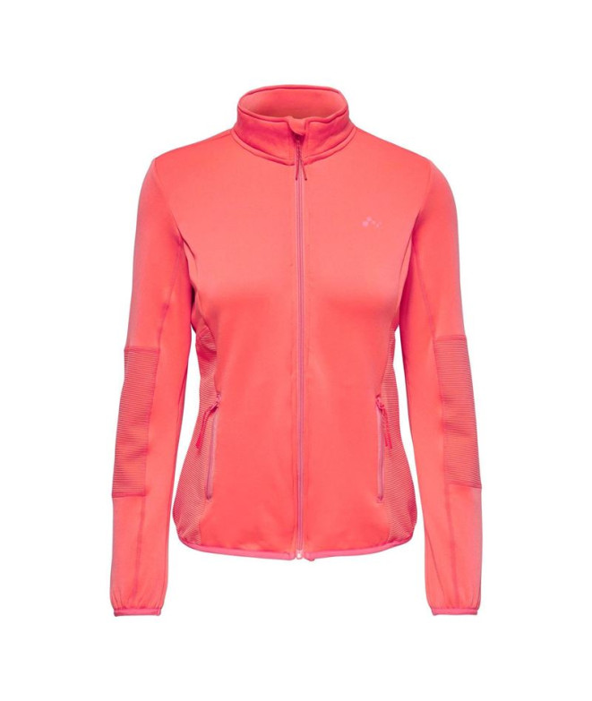 Casaco Only Slim Fit Hn Fleece Spiced Coral Mulher