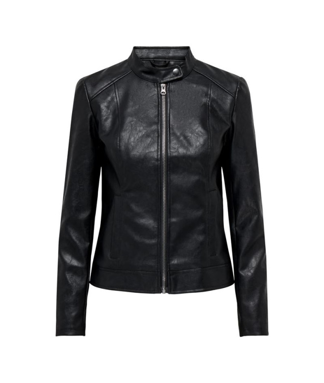 Chaqueta Only Polipiel Faux Leather Black Mujer