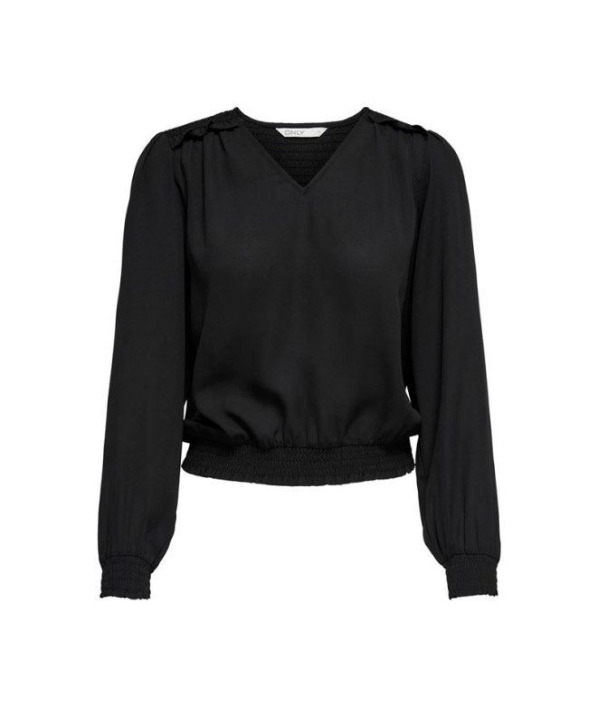 Blouse Only tiana Smock Noir Femme