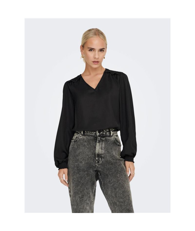 Blusa Only tiana Smock Black Mujer