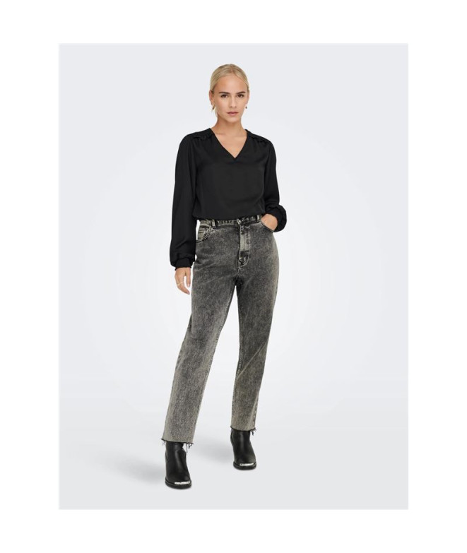 Blusa Only tiana Smock Black Mujer