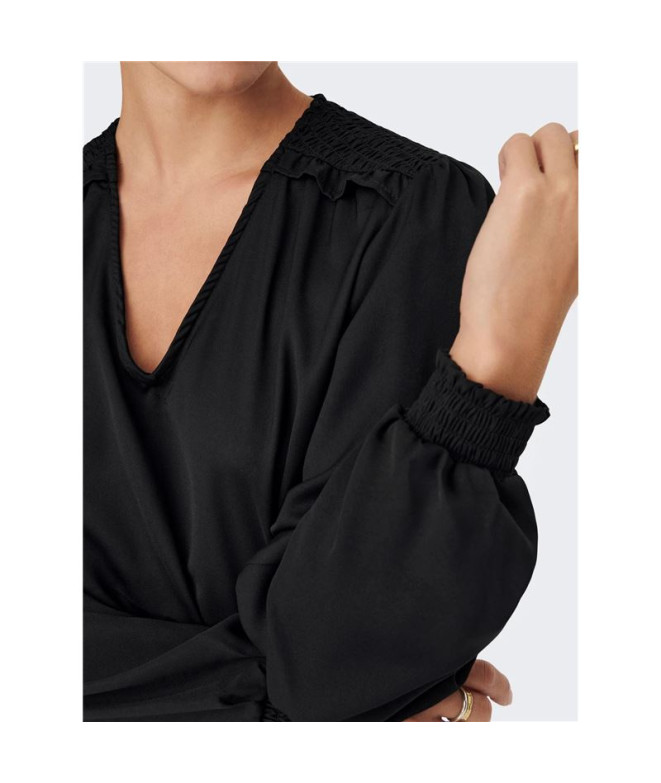 Blusa Only tiana Smock Black Mujer
