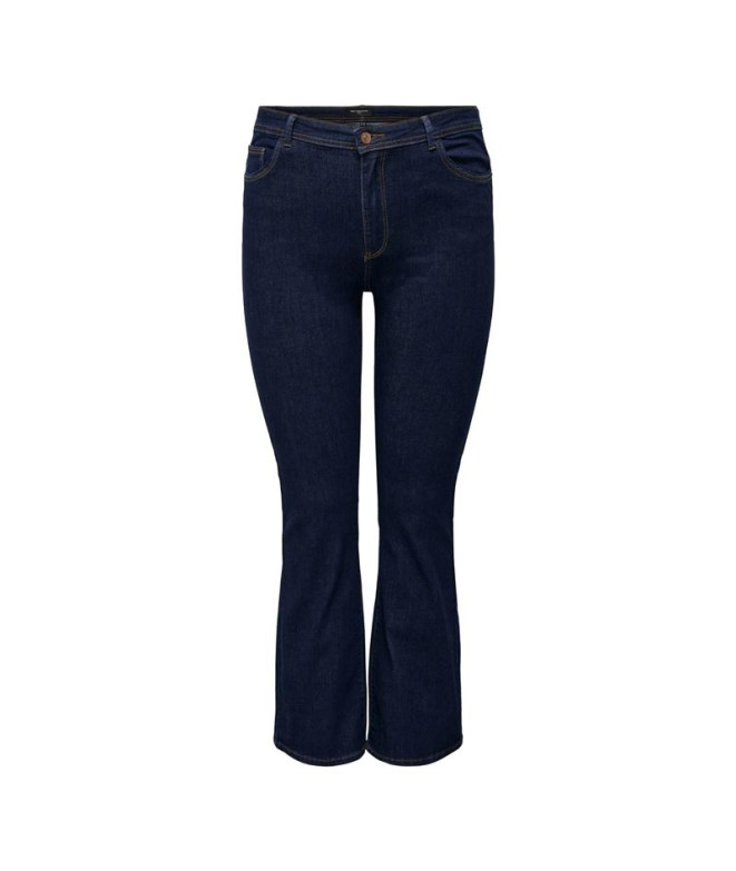 Jeans Only Carsally Flared Jeans Dark Blue Denim Mulher