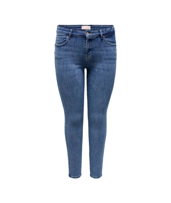 Jeans Only Mid Skinny Push Up Dark Medium Blue Denim Femme