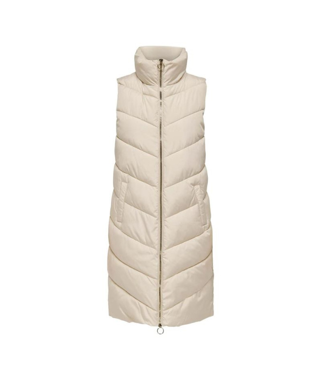 Gilet Only Long Padded Waist New Moonbeam Femme