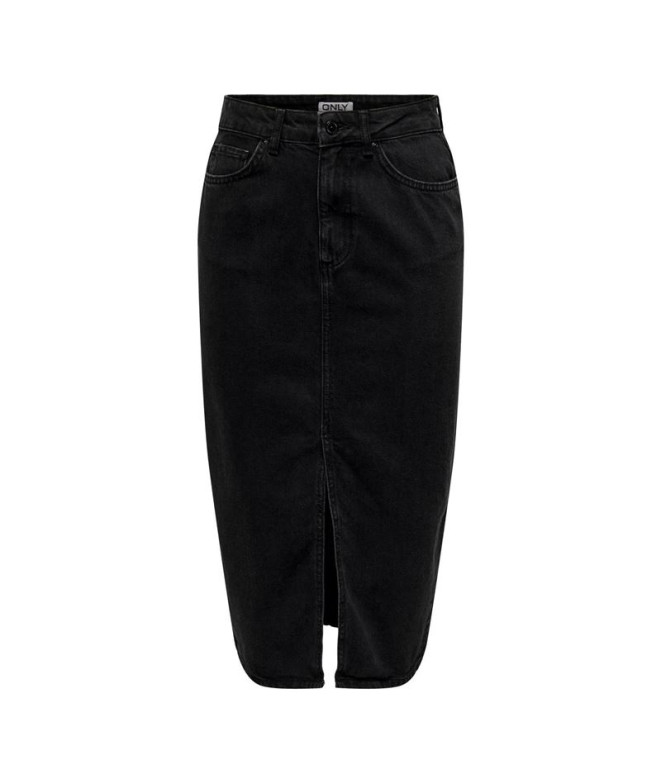 Jupe Only bianca Midi Washed Black Femme