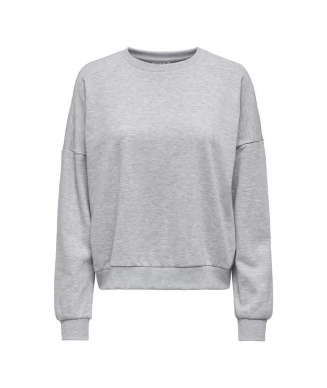 Sweat Only fave Swt Light Grey Melange Femme