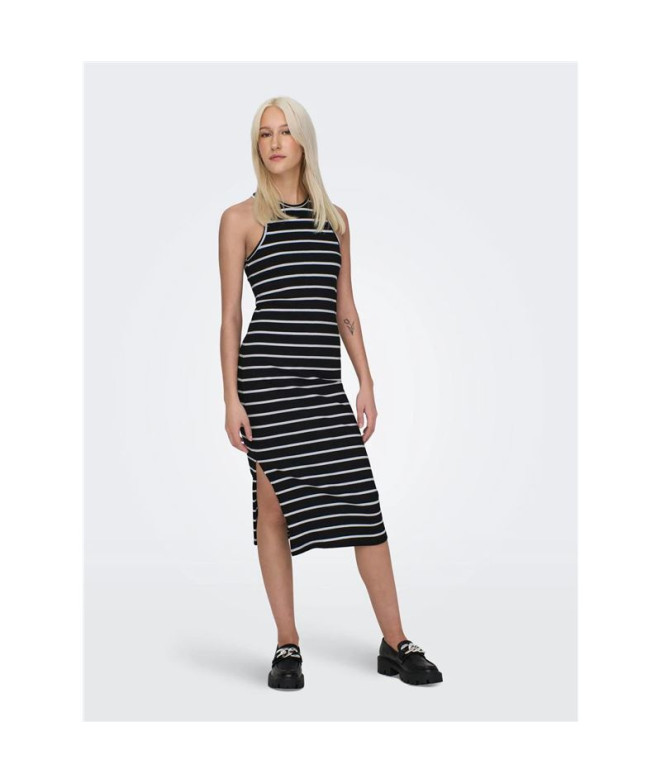 Vestido Only Onlbelfast Stripe S/L Mididress...