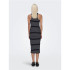 Robe Only Onlbelfast Stripe S/L Mididress Jrs Noos Noir