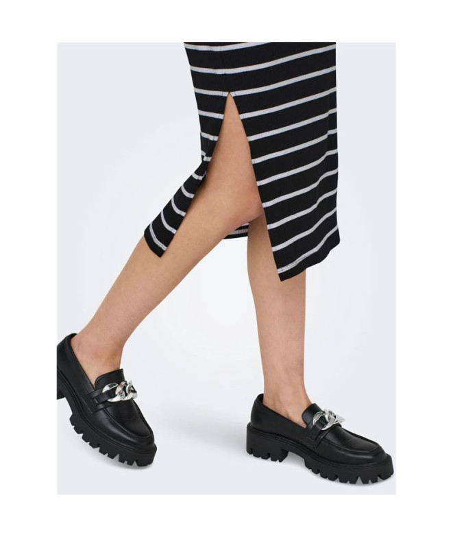 Vestido Only Onlbelfast Stripe S/L Mididress...