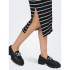 Vestido Only Onlbelfast Stripe S/L Mididress Jrs Noos Preto