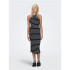Robe Only Onlbelfast Stripe S/L Mididress Jrs Noos Noir