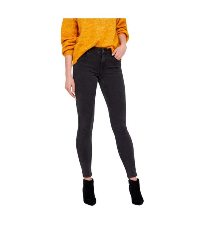 Calça Vero Moda seven Nwhape Up Jeans Vi501 Dark Grey Denim Mulher