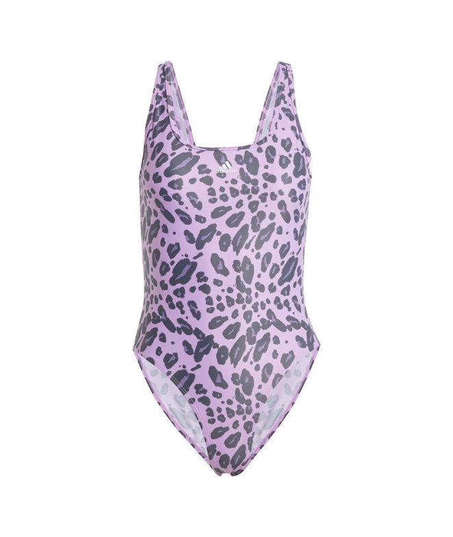 Bañador de Natación adidas Essentials Animal Print U-Back Swimsuit Mujer Morado