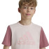Camiseta adidas Infantil Essentials Big Logo Colorblock Cotton Rosa