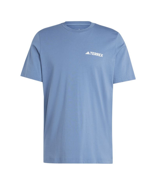 Camiseta de Montaña adidas Terrex Graphic Hombre Azul