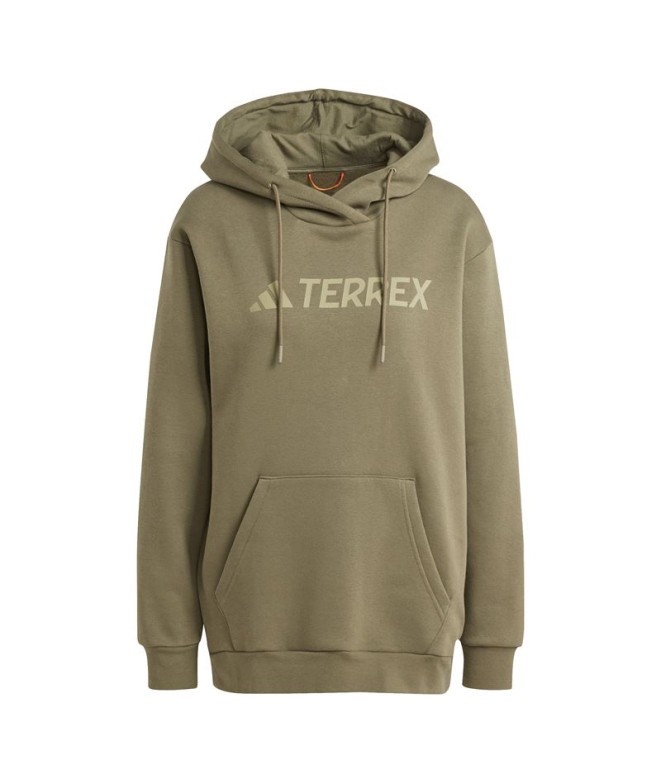 Sudadera de Montaña adidas Terrex Multi Large Logo Hoody Mujer Verde Oliva