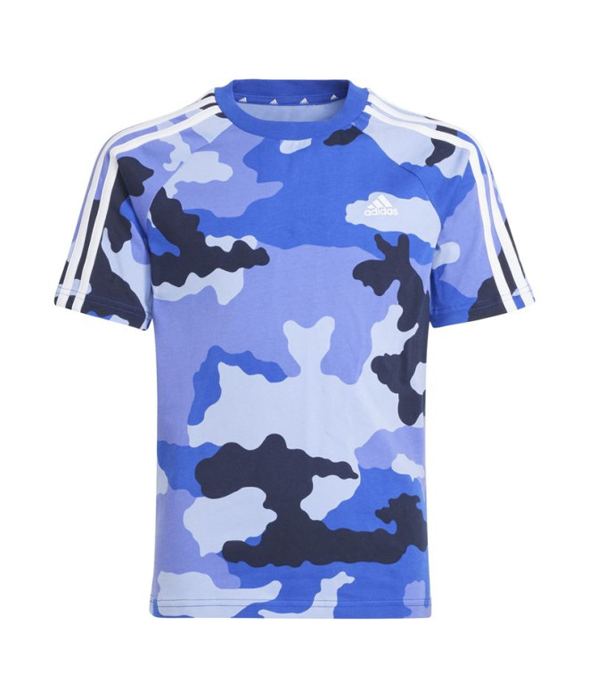 Camiseta adidas Infantil Azul Camo