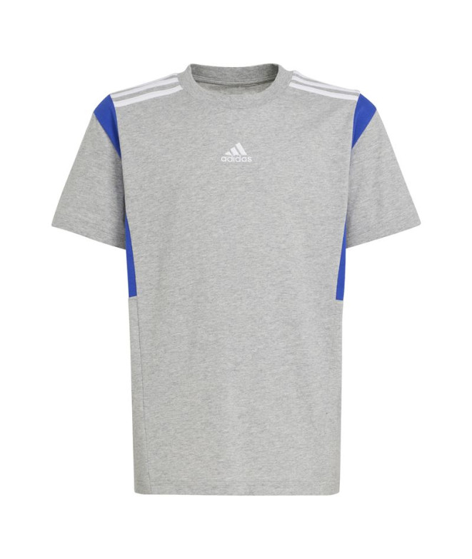 Camiseta adidas Infantil Colorblock cinzento