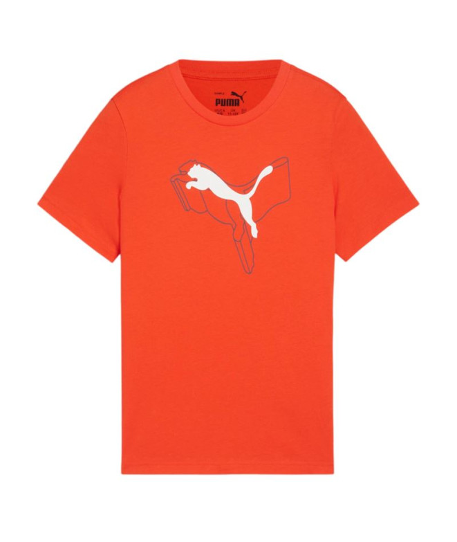 Camiseta Casual Puma Essentials+ Logo Lab Graphic Menino