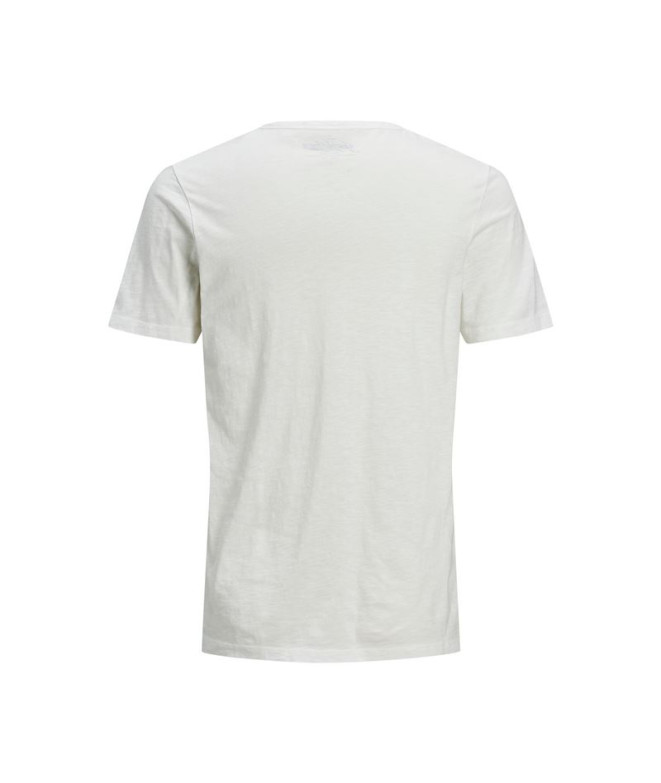 T-shirt Homme Jack & Jones split Cloud Dancer