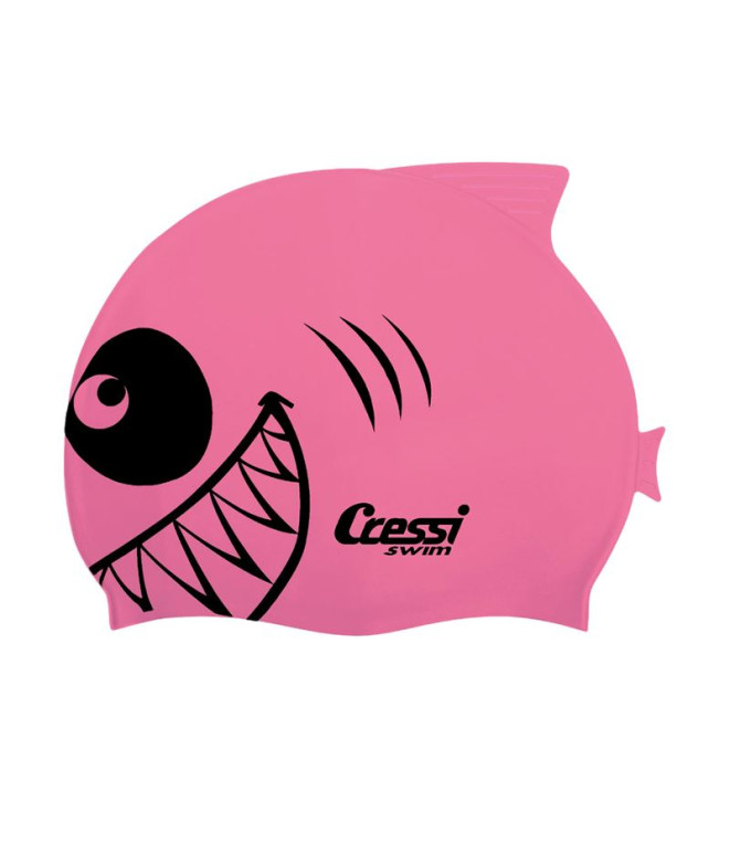 Gorro de natación Cressi Silicona Tiburón Rosa Infantil