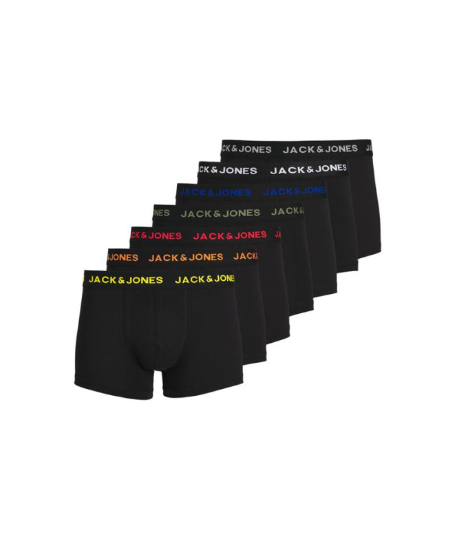 Cueca Pack Homem Jack & Jones Jacbasic 7 Preto